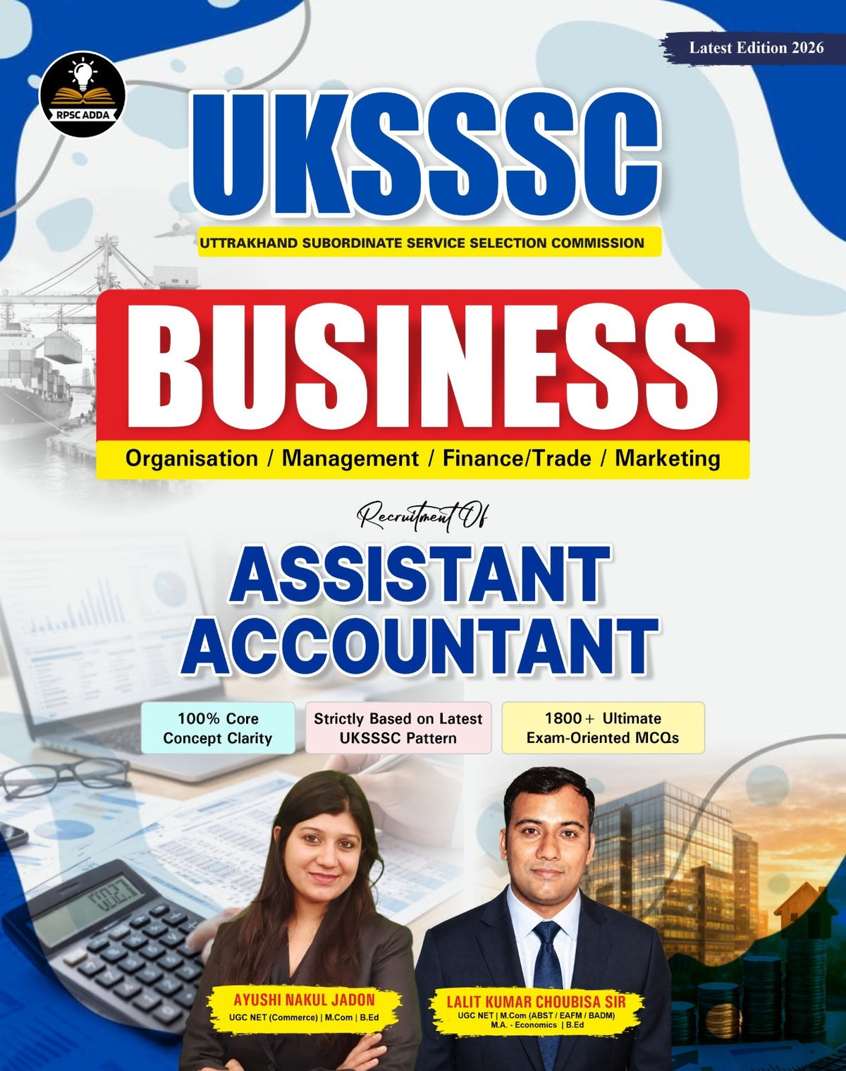 UKSSSC Assistant Accountant Book (Business) - Latest Edition 2026 | 1800+ MCQs | RPSC Adda