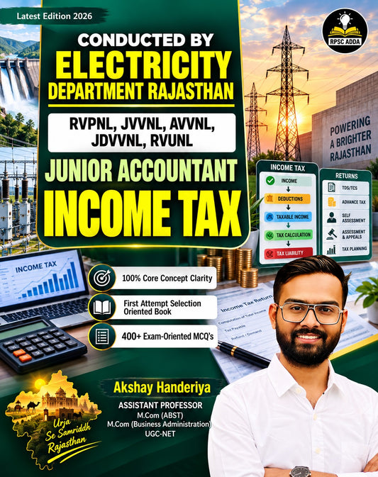 RPSC ADDA Junior Accountant: Income Tax Book (Latest Edition 2026) - Rajasthan Electricity Dept