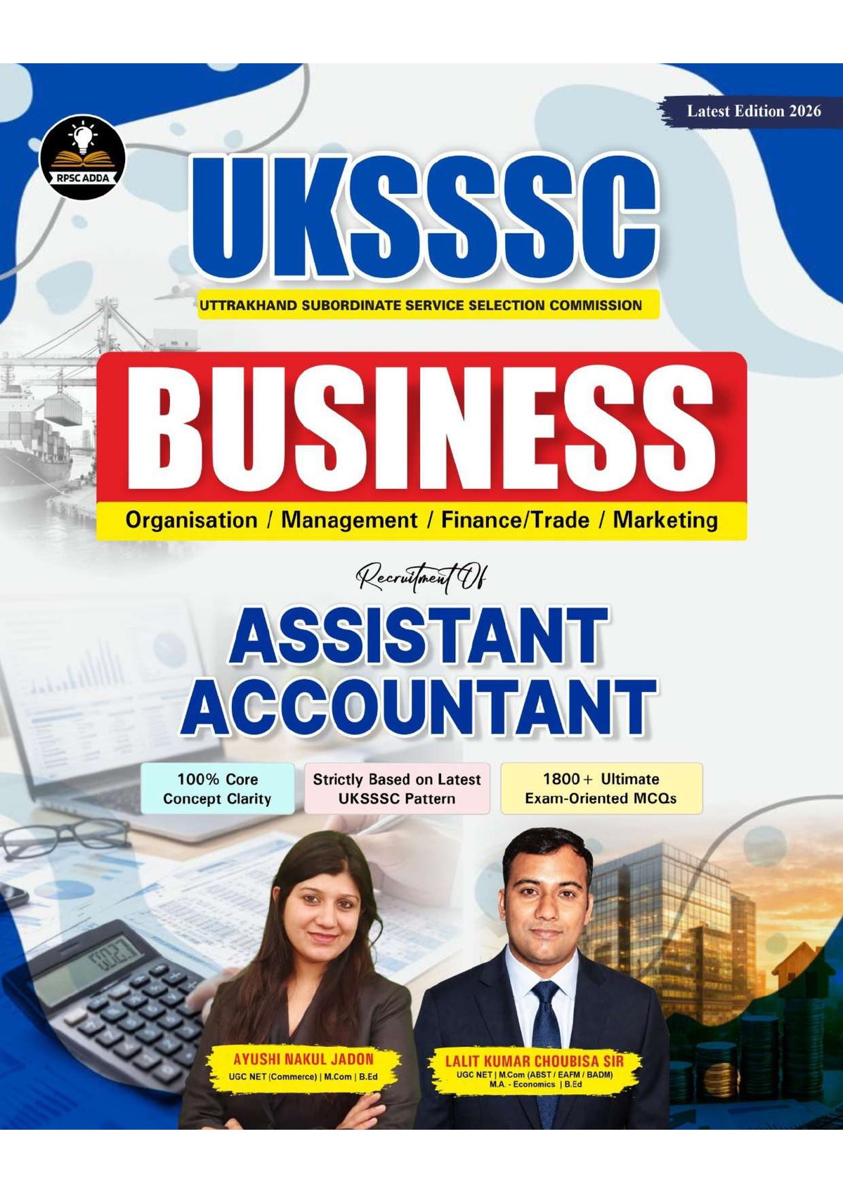 UKSSSC Assistant Accountant Book (Business) - Latest Edition 2026 | 1800+ MCQs | RPSC Adda