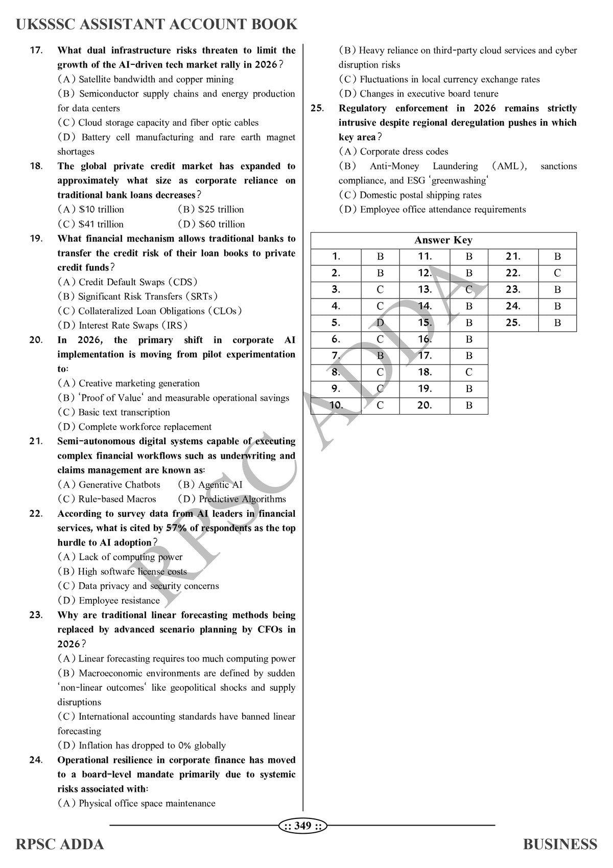 UKSSSC Assistant Accountant Book (Business) - Latest Edition 2026 | 1800+ MCQs | RPSC Adda